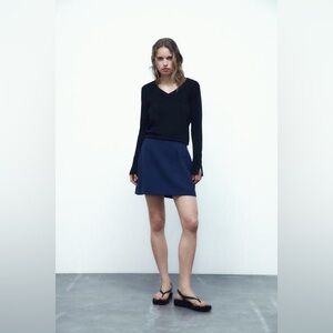 Zara Navy Blue Short Skirt